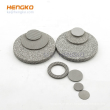 0.2 5 7 40 50 70 90 Micras Porosidad sinterizada Acero inoxidable SS 316L Disco de filtro Custom by Hengko Factory